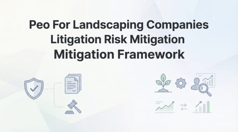 PEO for Landscaping Companies: A Litigation Risk Mitigation Framework