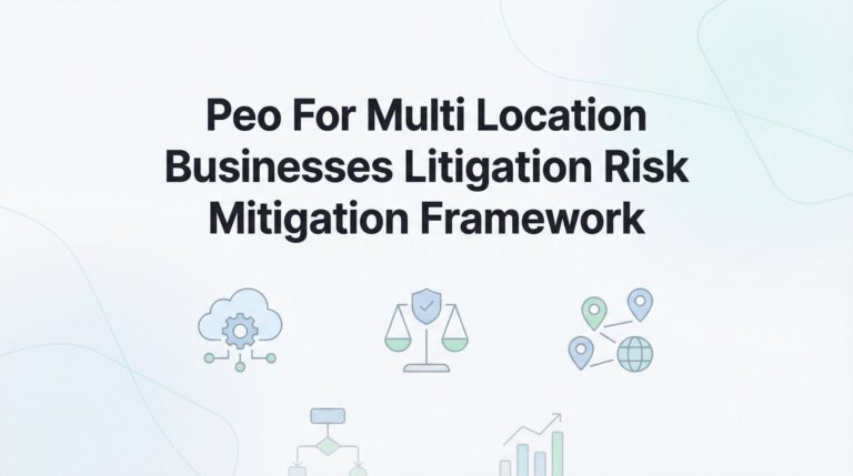 PEO for Multi-Location Businesses: A Litigation Risk Mitigation Framework
