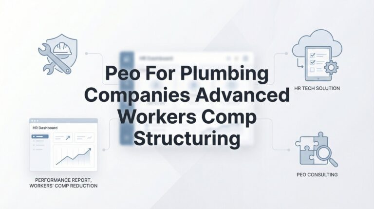 How to Structure Workers’ Comp Through a PEO for Your Plumbing Company