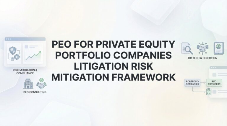 How to Build a Litigation Risk Mitigation Framework for PE Portfolio Companies Using a PEO