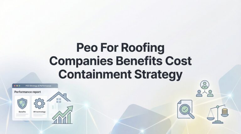 7 Best PEOs for Roofing Companies: Cost Containment Strategies That Actually Work