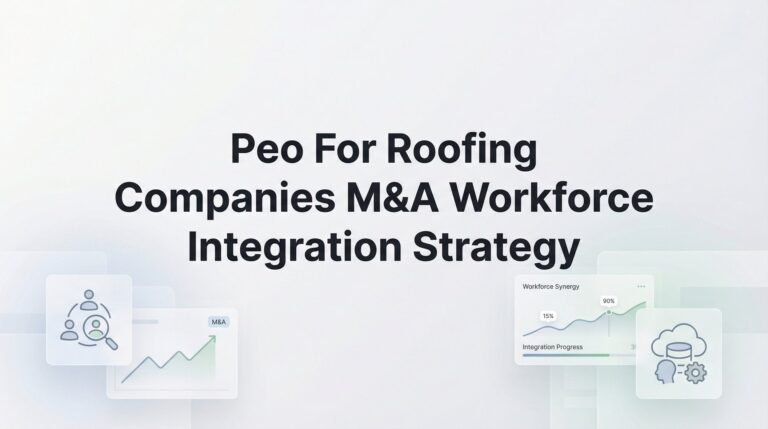 How to Integrate Acquired Roofing Company Workforces Using a PEO: A Step-by-Step M&A Playbook