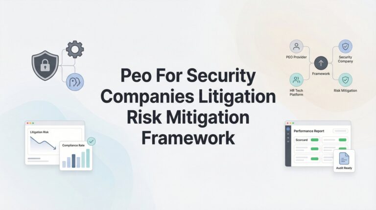 PEO for Security Companies: A Litigation Risk Mitigation Framework That Actually Works