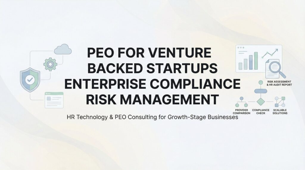 PEO for Venture-Backed Startups: Managing Enterprise Compliance Risk Before Your Series B