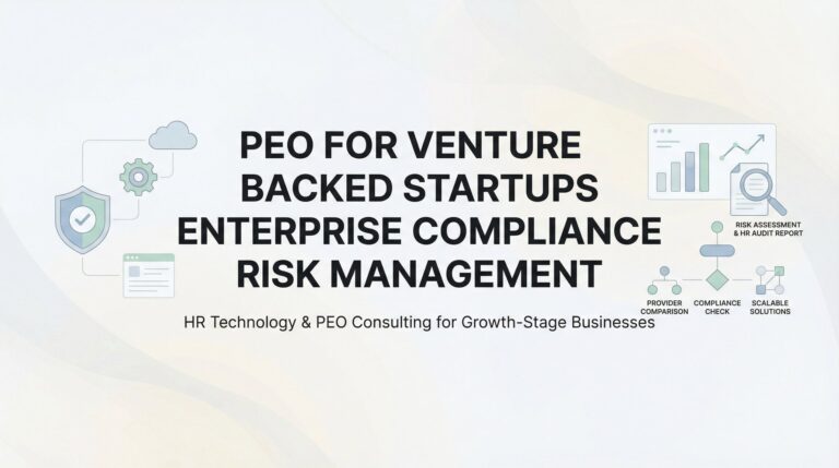 PEO for Venture-Backed Startups: Managing Enterprise Compliance Risk Before Your Series B