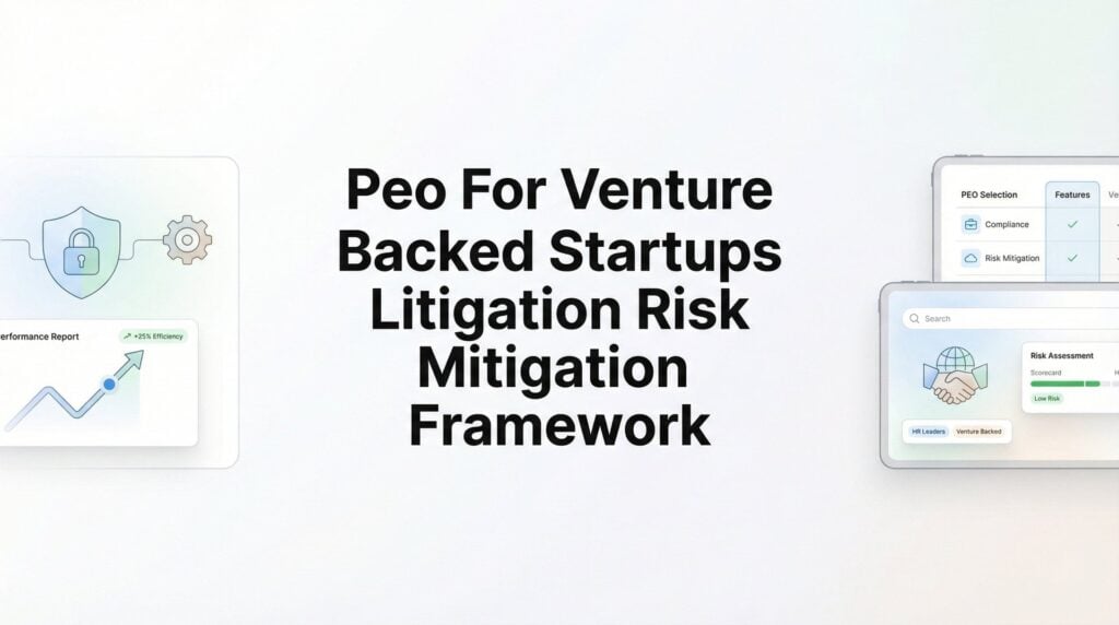 How to Build a Litigation Risk Mitigation Framework When Using a PEO as a Venture-Backed Startup