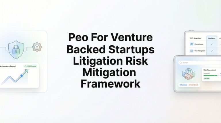 How to Build a Litigation Risk Mitigation Framework When Using a PEO as a Venture-Backed Startup