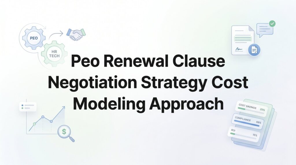 How to Negotiate Your PEO Renewal Using Cost Modeling: A Practical 6-Step Approach