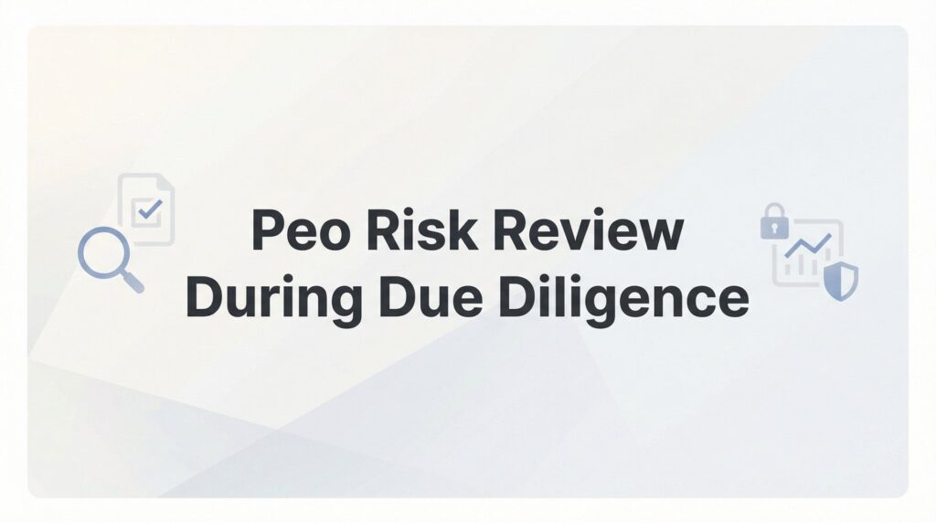 PEO Risk Review During Due Diligence: What Acquirers and Sellers Need to Know
