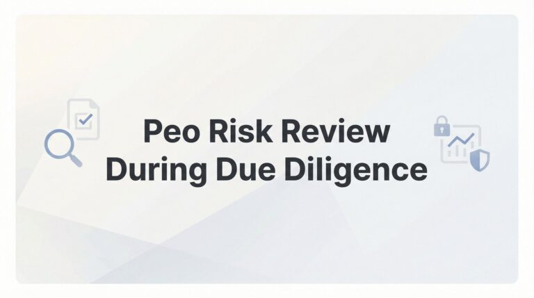 PEO Risk Review During Due Diligence: What Acquirers and Sellers Need to Know