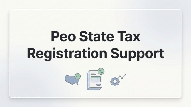 PEO State Tax Registration Support: What It Actually Covers and When You Need It