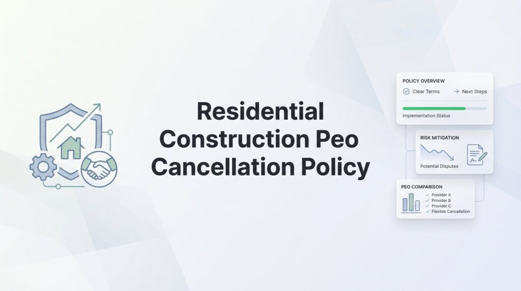 Residential Construction PEO Cancellation Policy: What Contractors Need to Know Before Signing