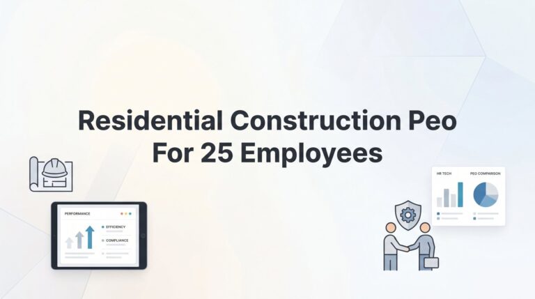 7 Smart Strategies for Selecting a PEO for Your 25-Employee Residential Construction Crew