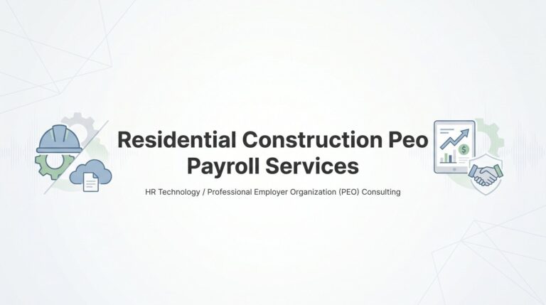 Residential Construction PEO Payroll Services: What Builders Actually Need to Know