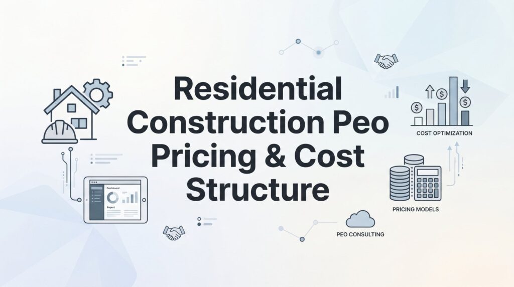 Residential Construction PEO Pricing & Cost Structure: What Actually Drives Your Costs
