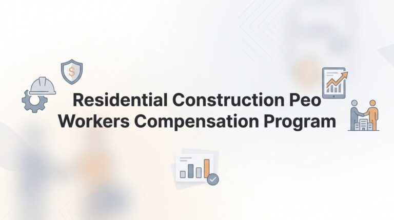Residential Construction PEO Workers Compensation Programs: What Builders Actually Need to Know