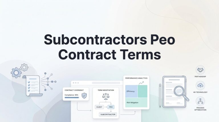 Subcontractors PEO Contract Terms: What Business Owners Need to Know Before Signing