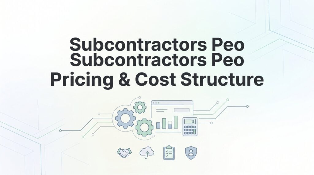 Subcontractors PEO Pricing & Cost Structure: What Construction and Trade Businesses Actually Pay