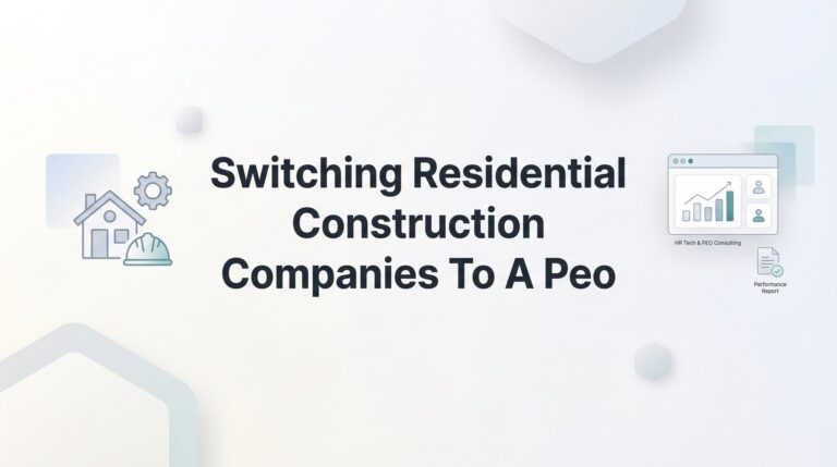 How to Switch Your Residential Construction Company to a PEO: A Practical Transition Guide
