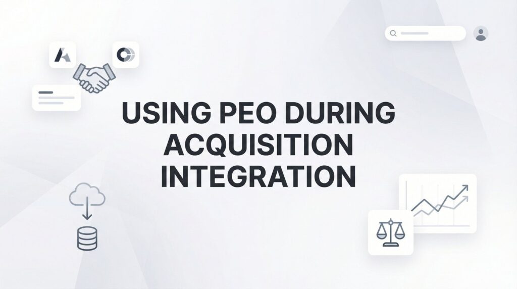 How to Use a PEO During Acquisition Integration: A Practical Playbook