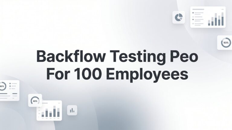 7 Smart Strategies for Managing a PEO for Your Backflow Testing Business (100 Employees)