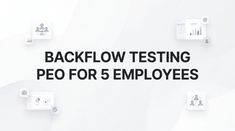 7 Smart Ways to Use a PEO for Your 5-Person Backflow Testing Business