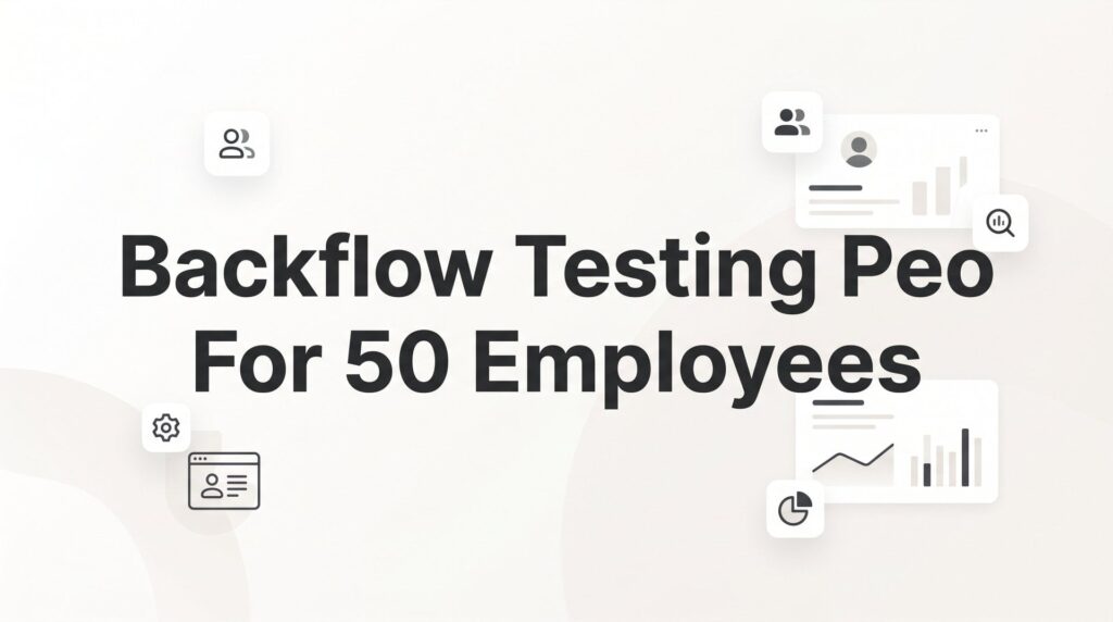 7 Smart Strategies for Backflow Testing Companies with 50 Employees Evaluating a PEO