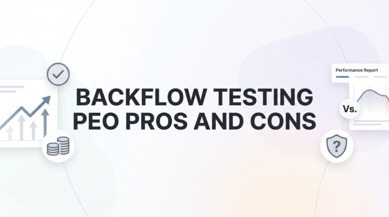 Backflow Testing Companies and PEOs: Pros, Cons, and What to Actually Expect