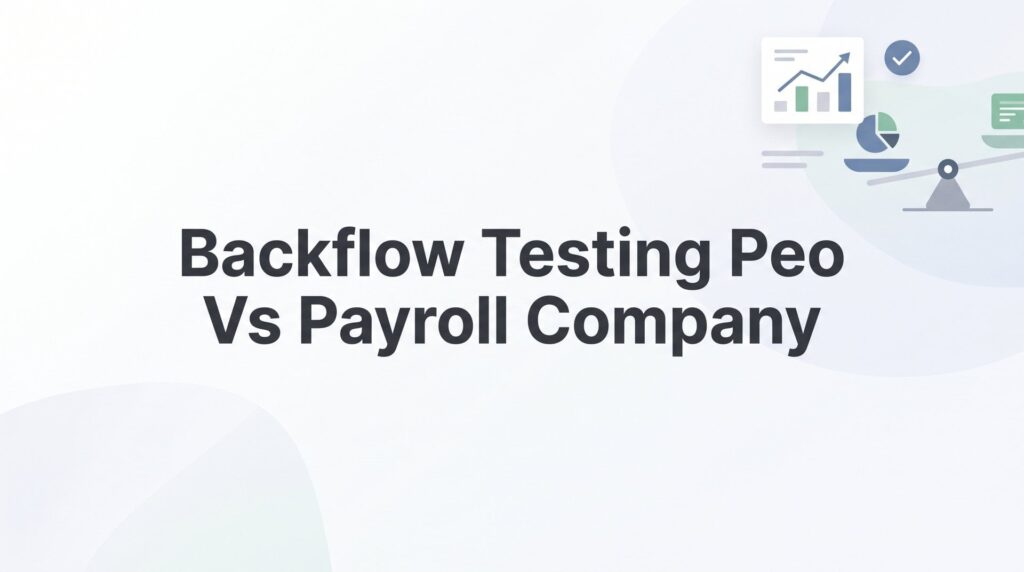 PEO vs. Payroll Company for Backflow Testing Businesses: 9 Tools and Resources to Make the Right Call