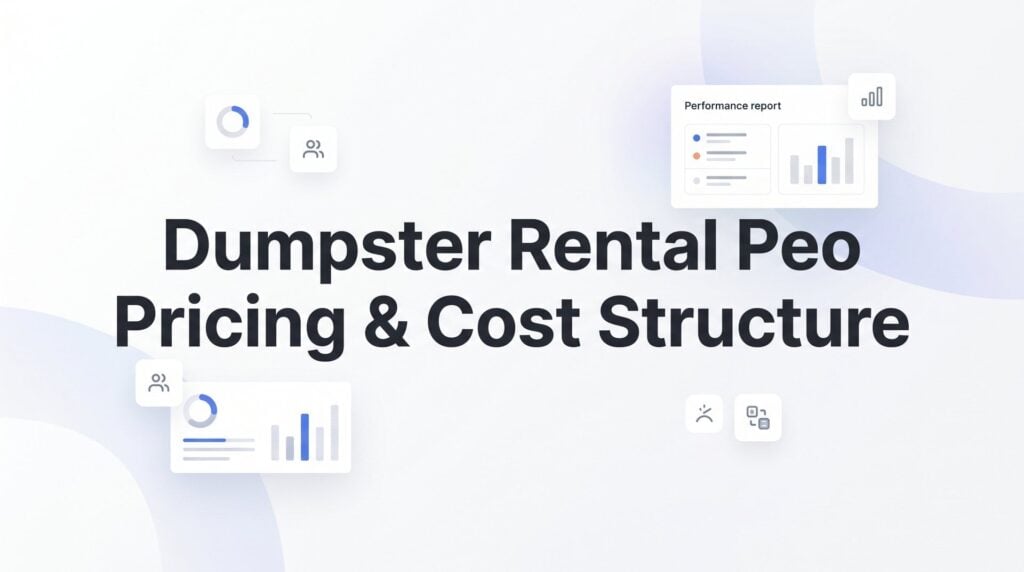 PEO Pricing for Dumpster Rental Companies: What You’re Actually Paying For