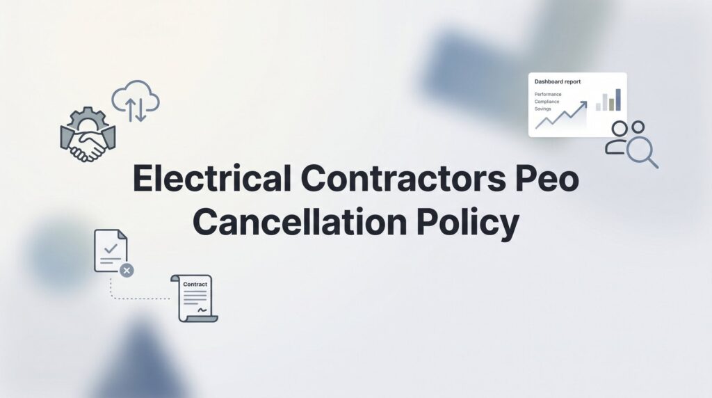 Electrical Contractors PEO Cancellation Policy: What to Know Before You Sign