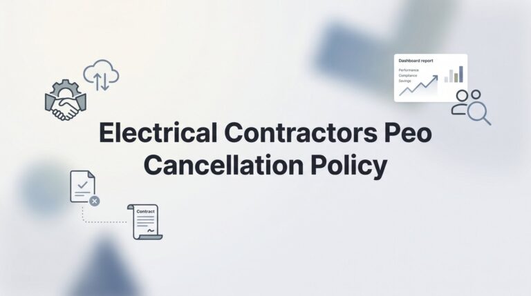 Electrical Contractors PEO Cancellation Policy: What to Know Before You Sign