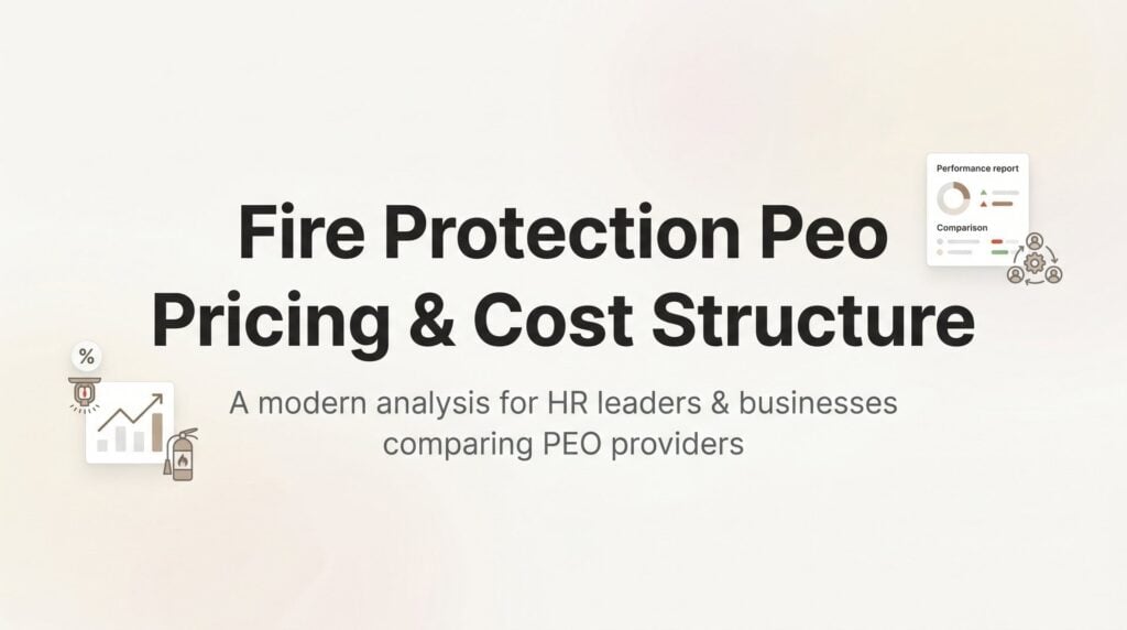 Fire Protection PEO Pricing & Cost Structure: What You’re Actually Paying For