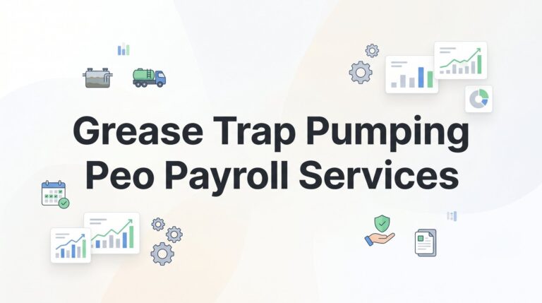 PEO Payroll Services for Grease Trap Pumping Companies: What You Actually Need to Know