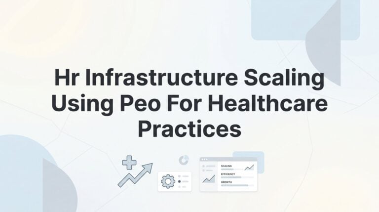 How to Scale HR Infrastructure Using a PEO for Your Healthcare Practice