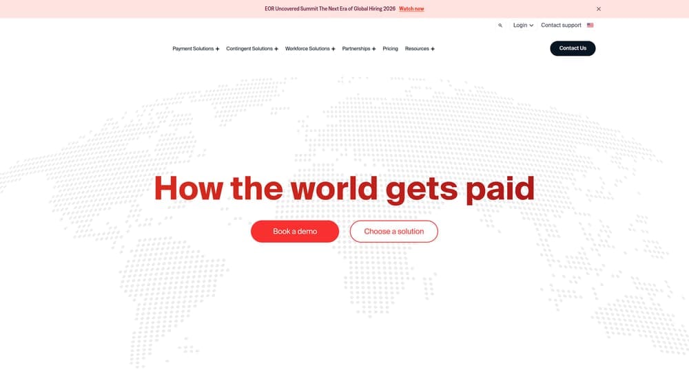 Screenshot of Papaya Global website