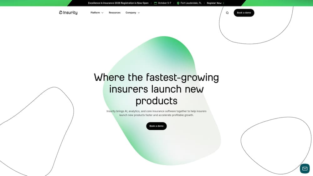 Screenshot of Insurity website