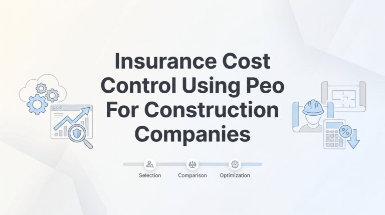 How to Control Insurance Costs Using a PEO for Your Construction Company