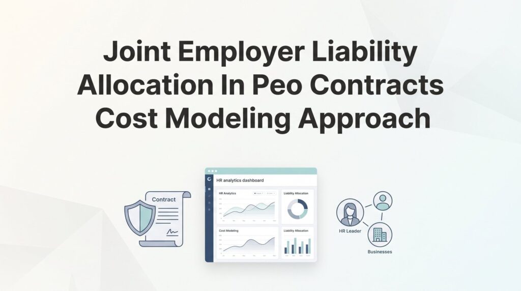 How to Model Joint Employer Liability Costs in Your PEO Contract