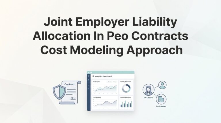How to Model Joint Employer Liability Costs in Your PEO Contract