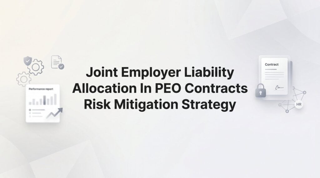 Joint Employer Liability Allocation in PEO Contracts: A Practical Risk Mitigation Strategy