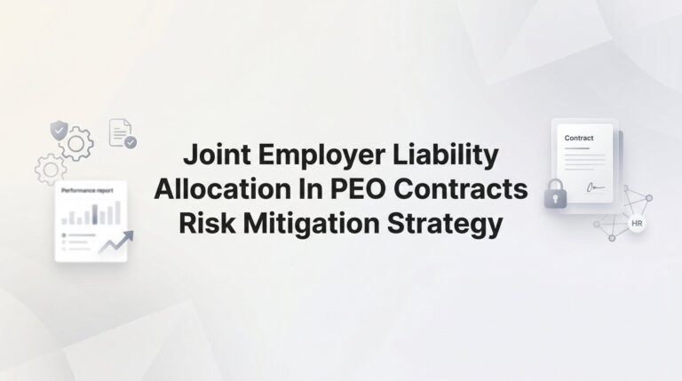 Joint Employer Liability Allocation in PEO Contracts: A Practical Risk Mitigation Strategy