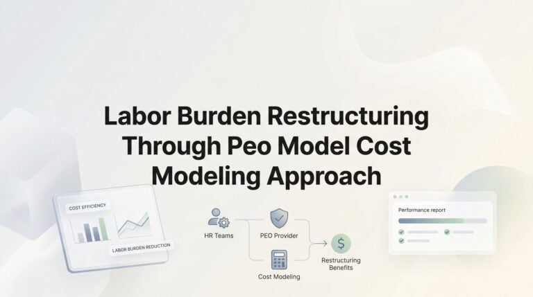 How to Model Your Labor Burden Costs Before and After a PEO: A Practical Walkthrough