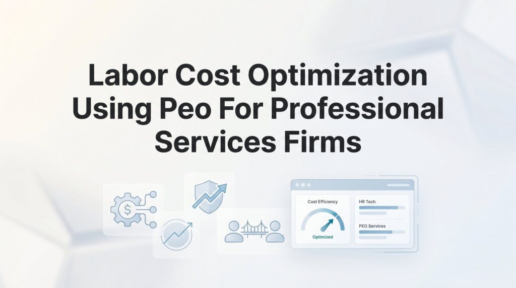 How to Optimize Labor Costs Using a PEO for Your Professional Services Firm