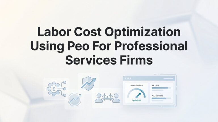 How to Optimize Labor Costs Using a PEO for Your Professional Services Firm