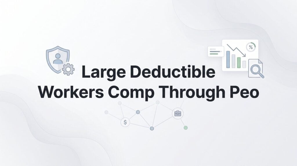Large Deductible Workers Comp Through a PEO: How It Works and When It Makes Sense