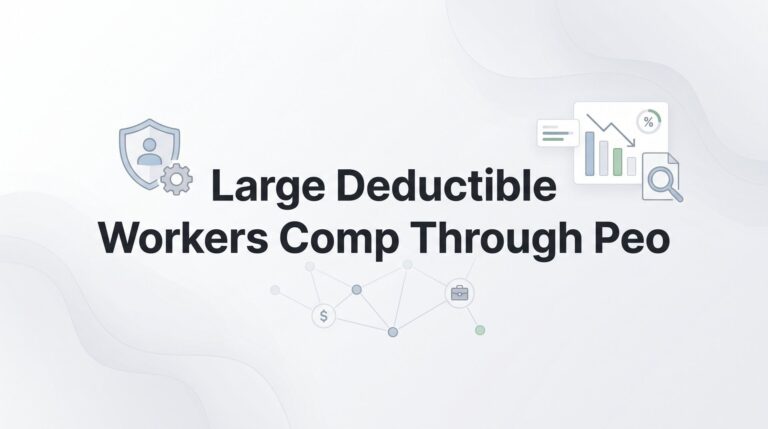 Large Deductible Workers Comp Through a PEO: How It Works and When It Makes Sense