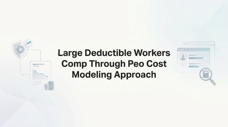 How to Model Large Deductible Workers’ Comp Costs Through a PEO