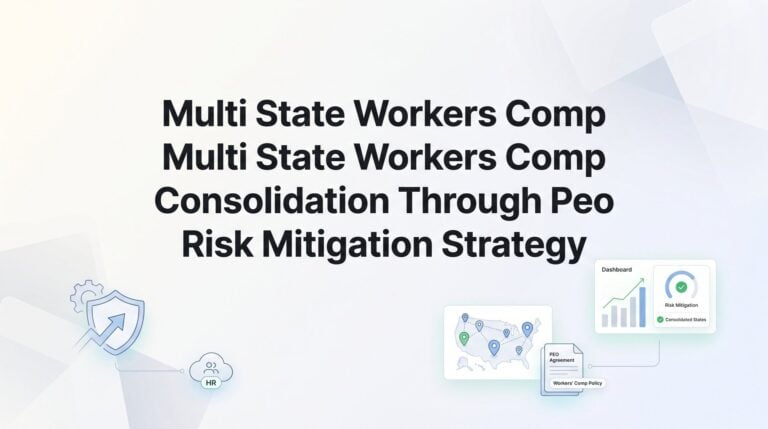 How to Consolidate Multi-State Workers’ Comp Through a PEO: A Risk Mitigation Playbook