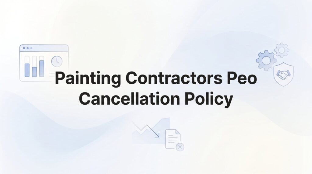 Painting Contractors PEO Cancellation Policy: What to Know Before You Sign